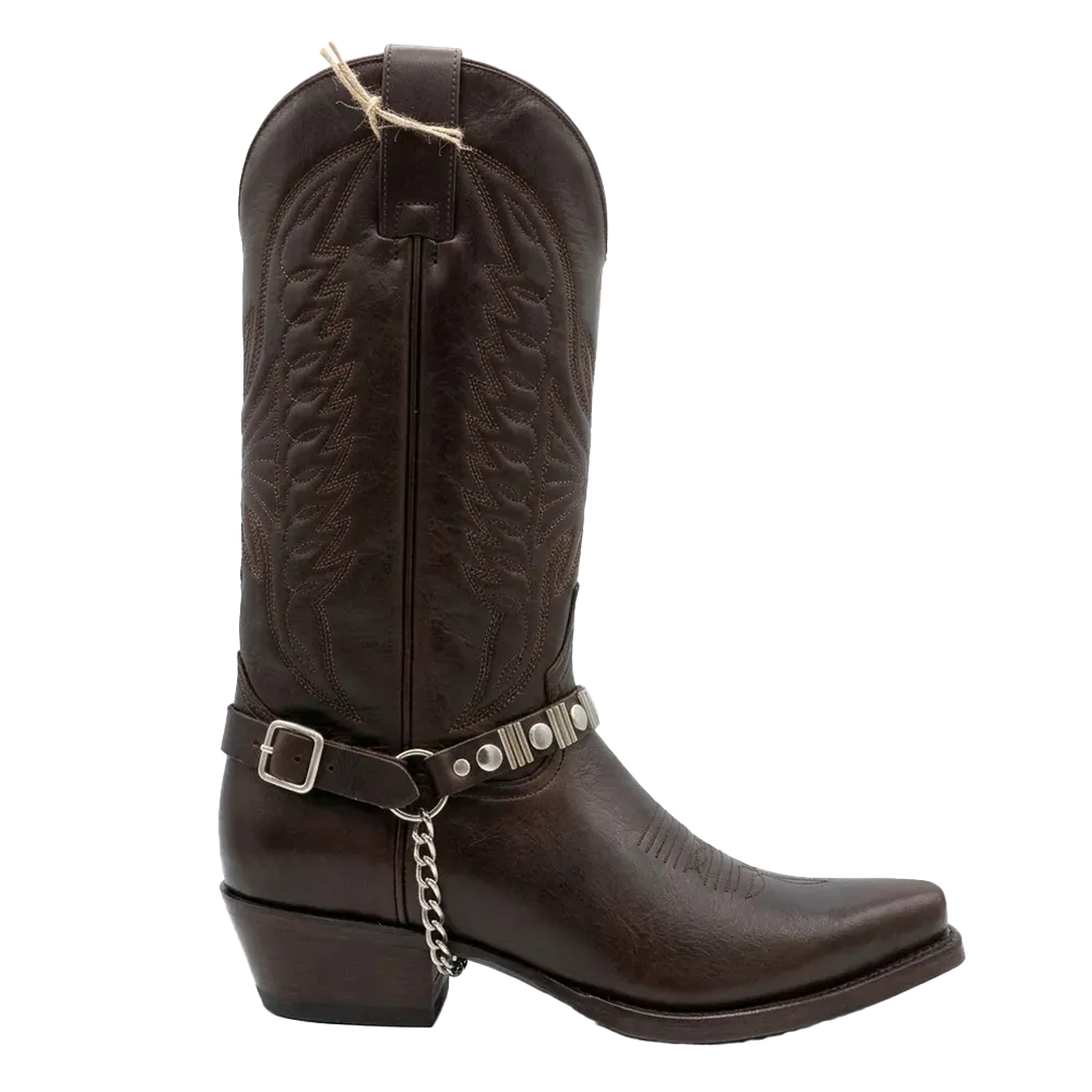 arnes-32-marron foncé-sangles-botte-country-western-la-joya-western-Strasbourg